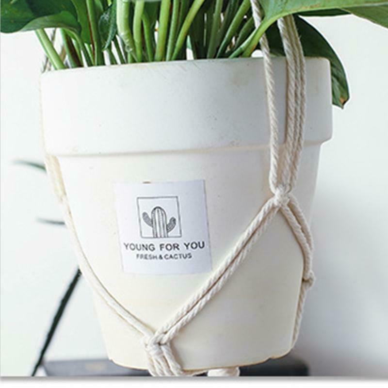 Macrame Plant Pot Hanger Cotton Woven Hanging Basket Flowerpot Lift Rope Decor