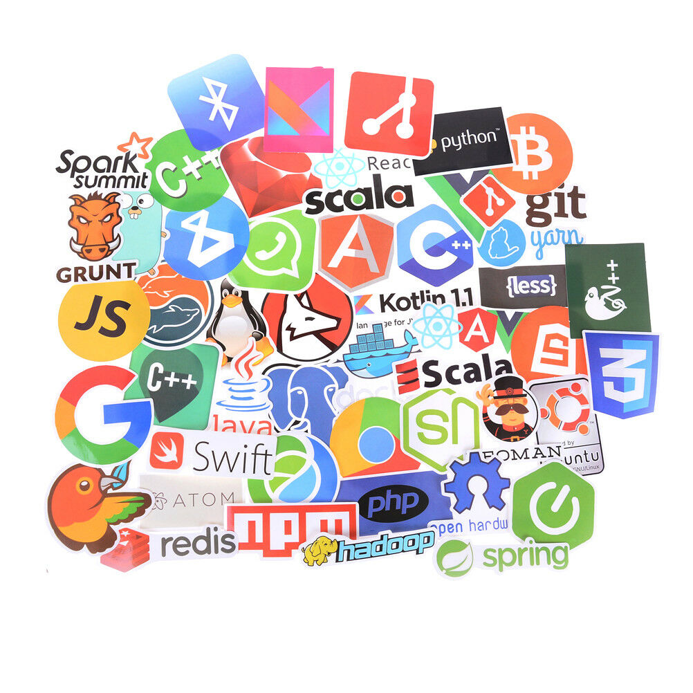 50Pcs Internet Java JS Programming Language Doodle Stickers For Laptop Car.l8