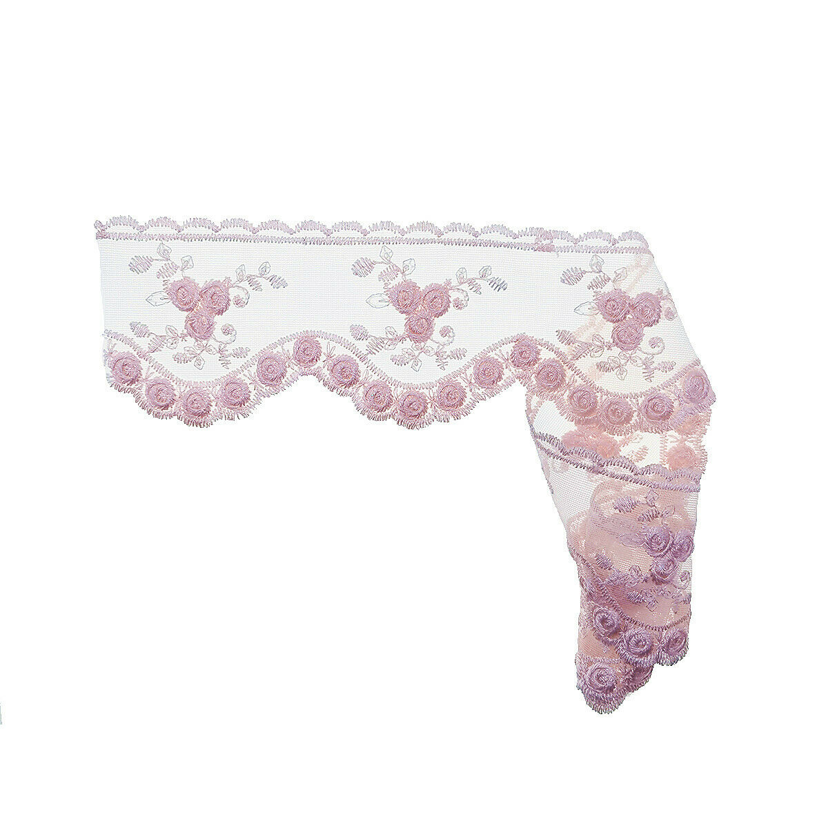1 Yard Rose Embroidery Lace Ribbon Trim Wedding Dress Making Cake Baby Shower