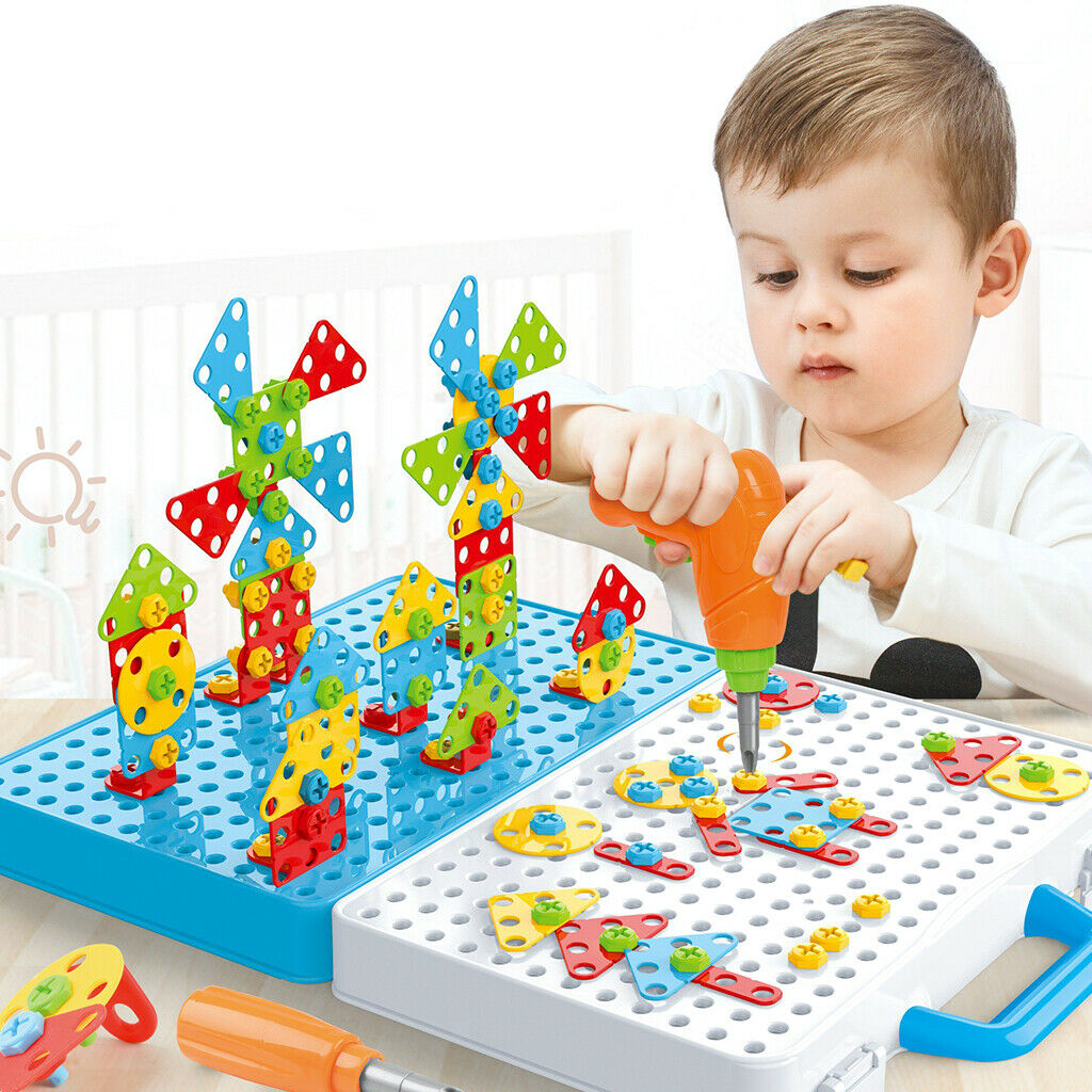 316 Pcs Creative Construction Toys Drill  Mosaic Take Apart Toys Kids
