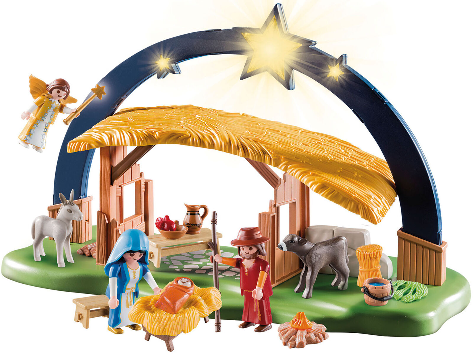 9494 Playmobil Christmas Illuminating Nativity Manger with Fold-Out Feet Other S