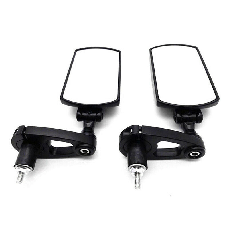 2PCS 22MM Motorcycle Motorbike Aluminum Square Rear View Side Mirror Universal