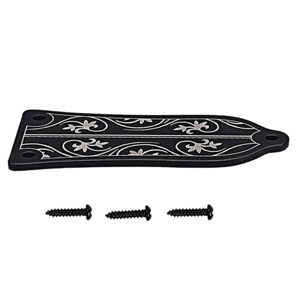 Durable DIY 3 Holes Truss Rod Cover with Screw Replacement for Guitars