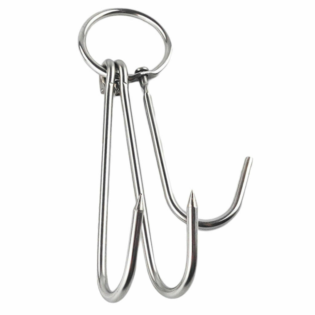 5 Packs Stainless Steel Meat Hooks Butcher Drying BBQ Hanger Hook Tool
