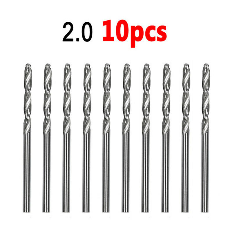 40 Pcs Mini Drill Hss Bit 0.6Mm-2.0Mm Straight Shank Pcb Twist Drill Bits Set G7