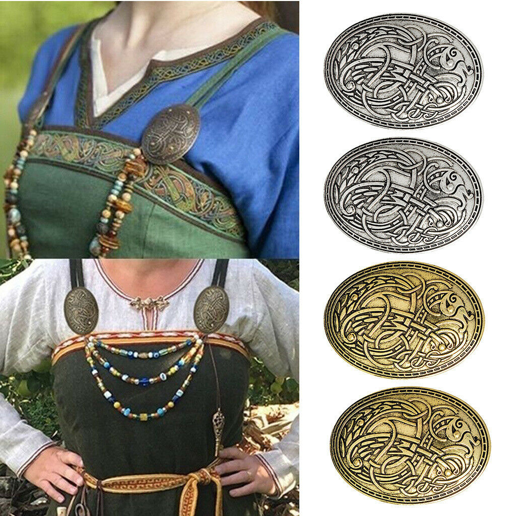 4x Ethnic Viking Brooch Buckle Sweden Scandinavian Celtic Totem Sweater Pins
