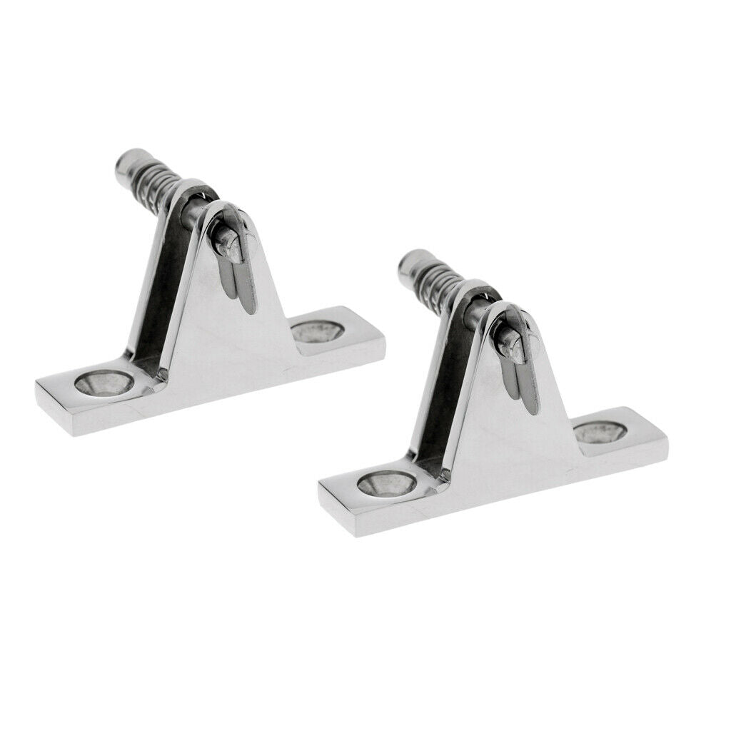 1 Pair Stainless Steel Deck Hinge Canoe Bimini Top Fitting Quick Release Pin