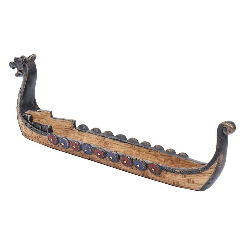 Dragon Boat Incense Stick Holder Burner Hand Carved Carving Censer Ornaments RR1