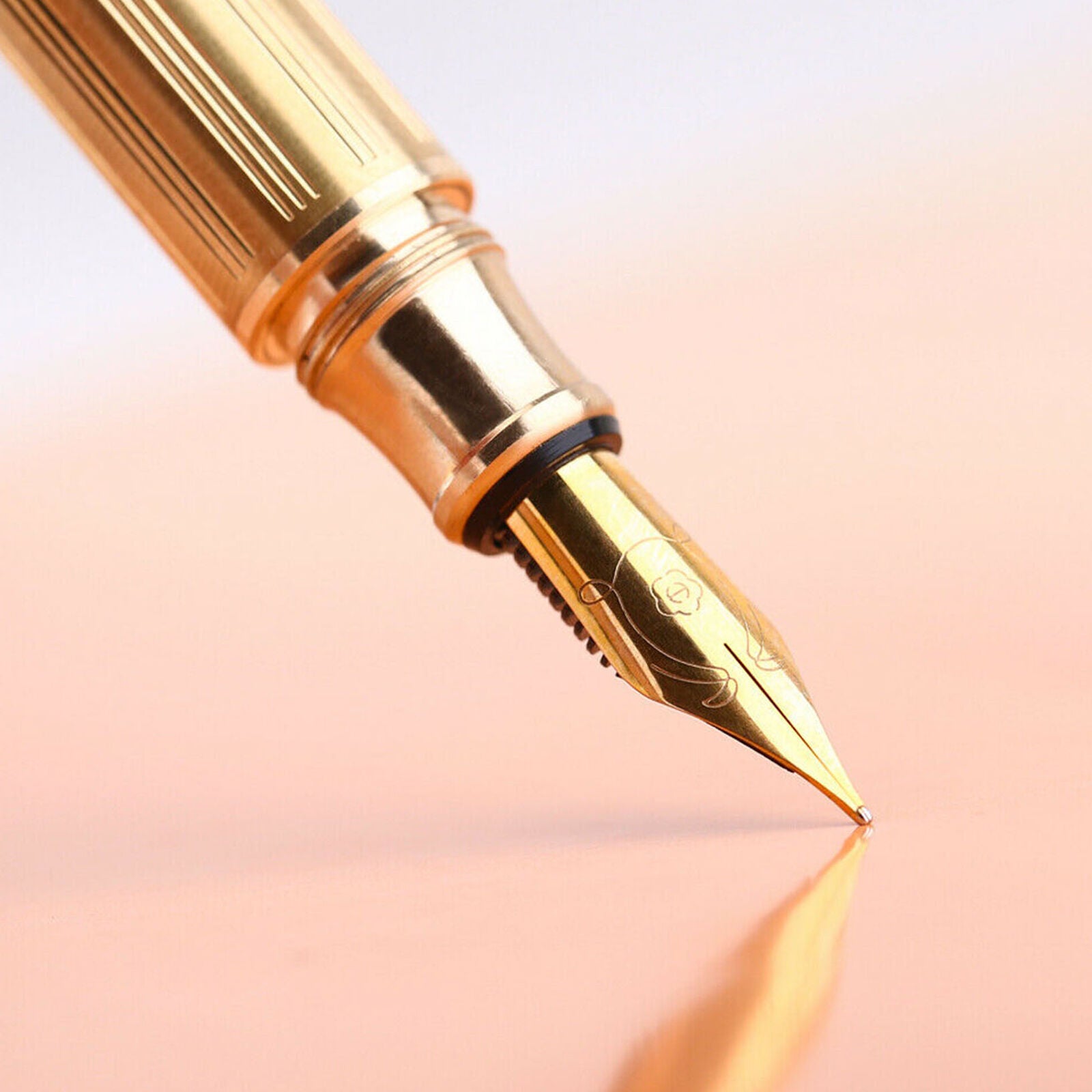 Mojiang Mini Metal Brass Fountain Pen Travel Pocket Size F Iridium Nib Ink Pen