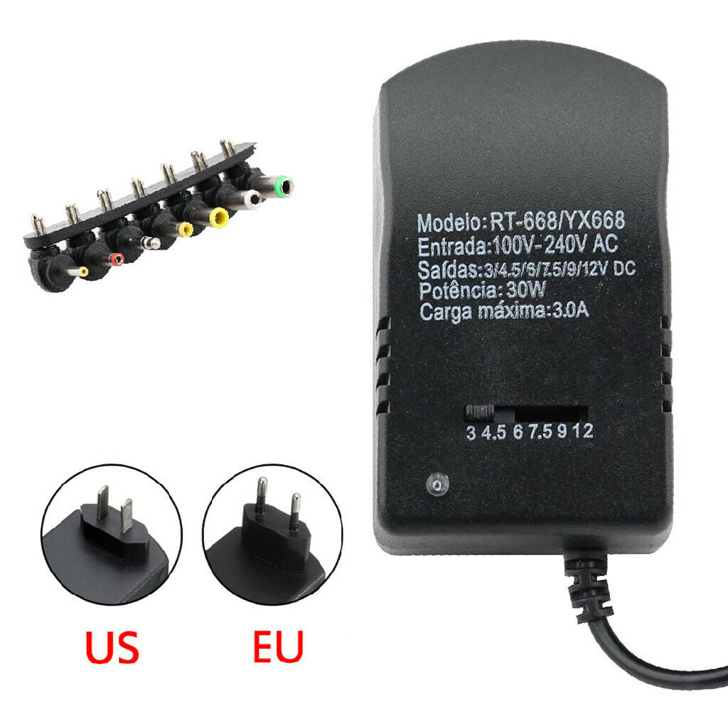 Universal Power Adapter Multi Voltage  Adapter 3V /4.5V/ 6V /7.5V/ 9V/12V