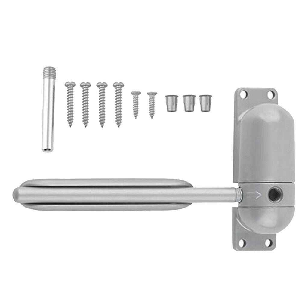 Metal Door Closer Closing Fire Rated Automatic Adjustable Door Stopper Gray