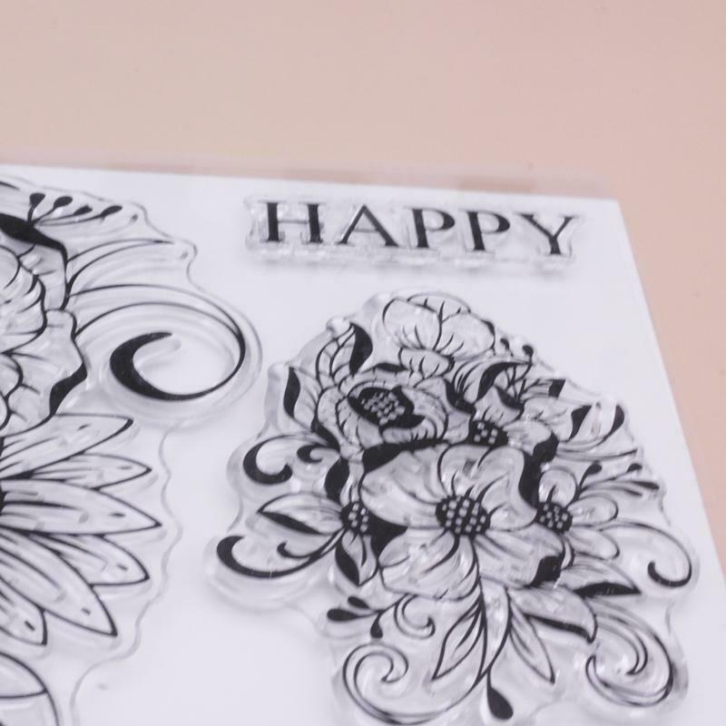 Flower Group Silicone Clear Seal Stamp DIY Scrapbooking Embossing Photo Album