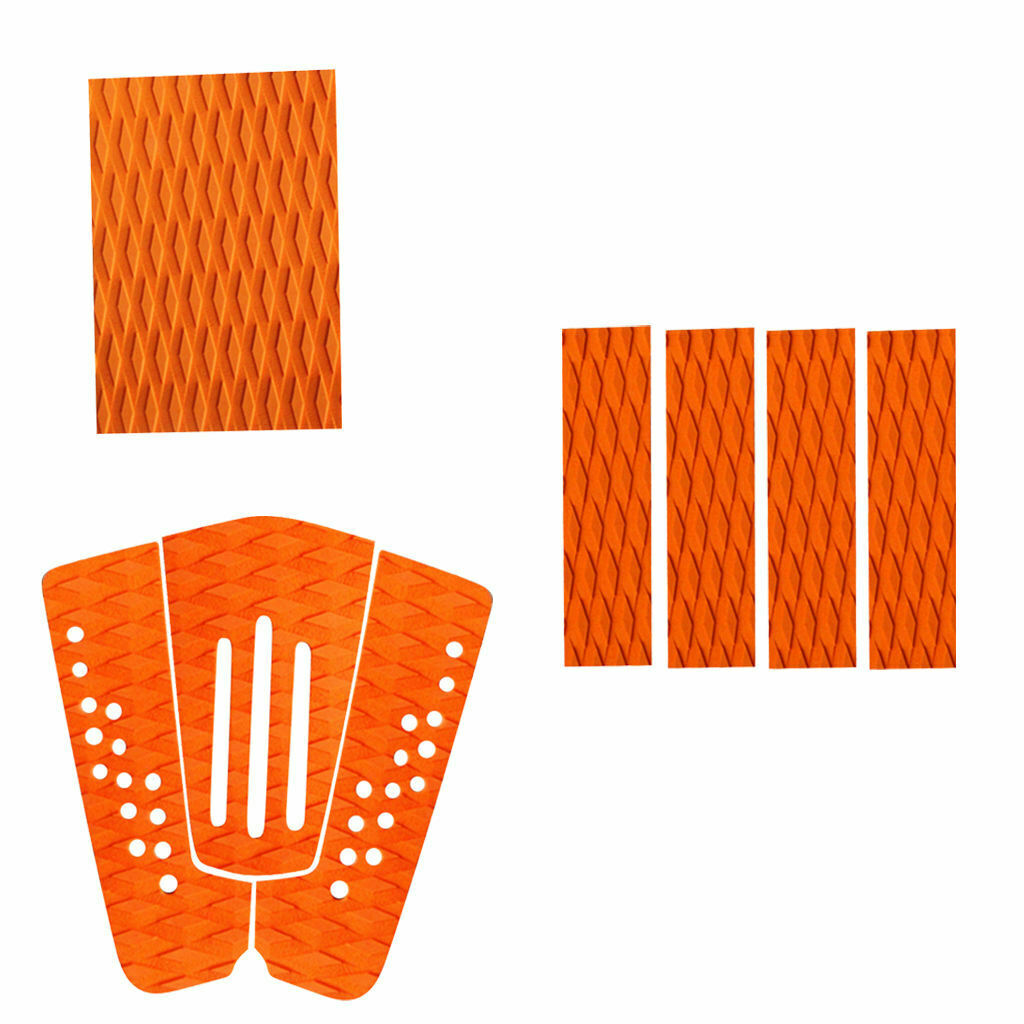 8 Pieces Orange Non- Diamond Grooved EVA Surfboard Skimboard Shortboard Surf