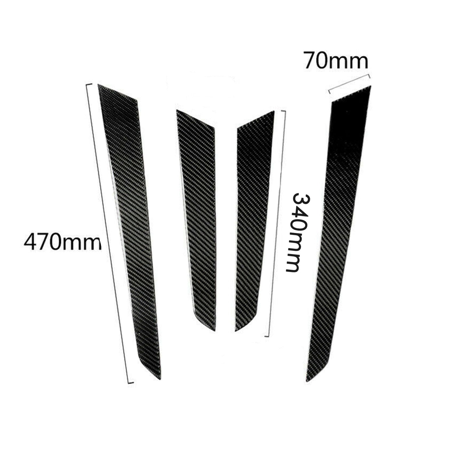 4Pcs Carbon Fiber Interior Door Panel Cover Trim For Mercedes-Benz W204 2007-13