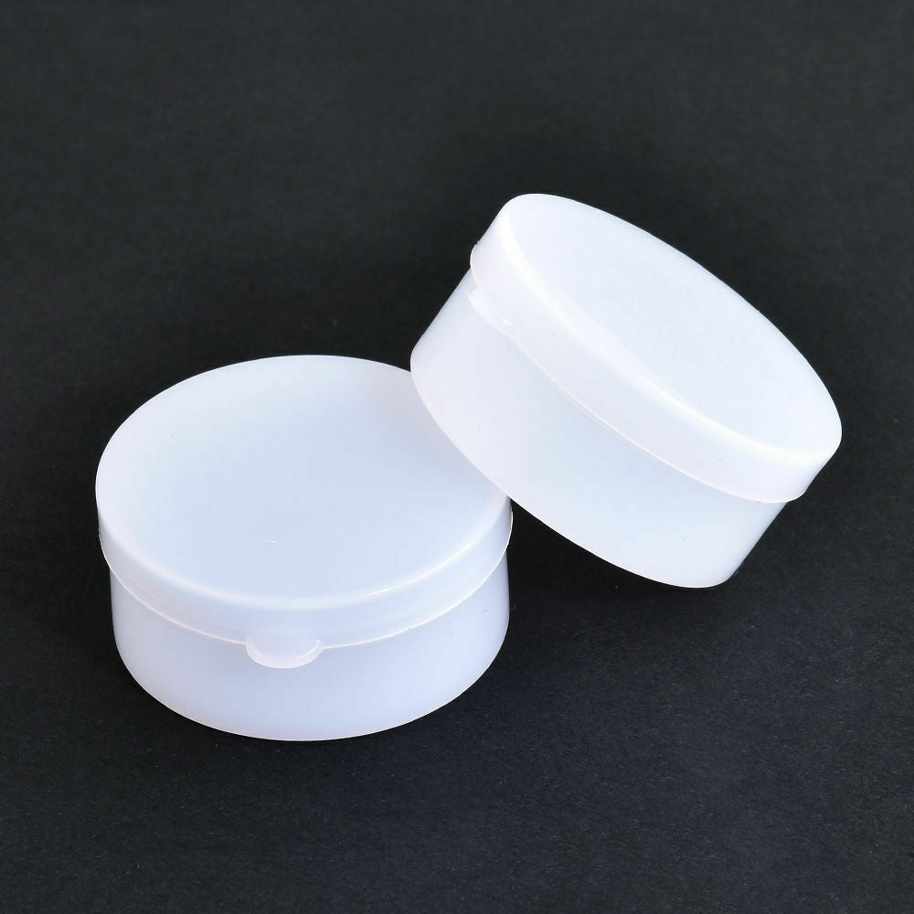 50Pcs 10Grams Cosmetic Empty Sample Small Containers Jar Makeup White