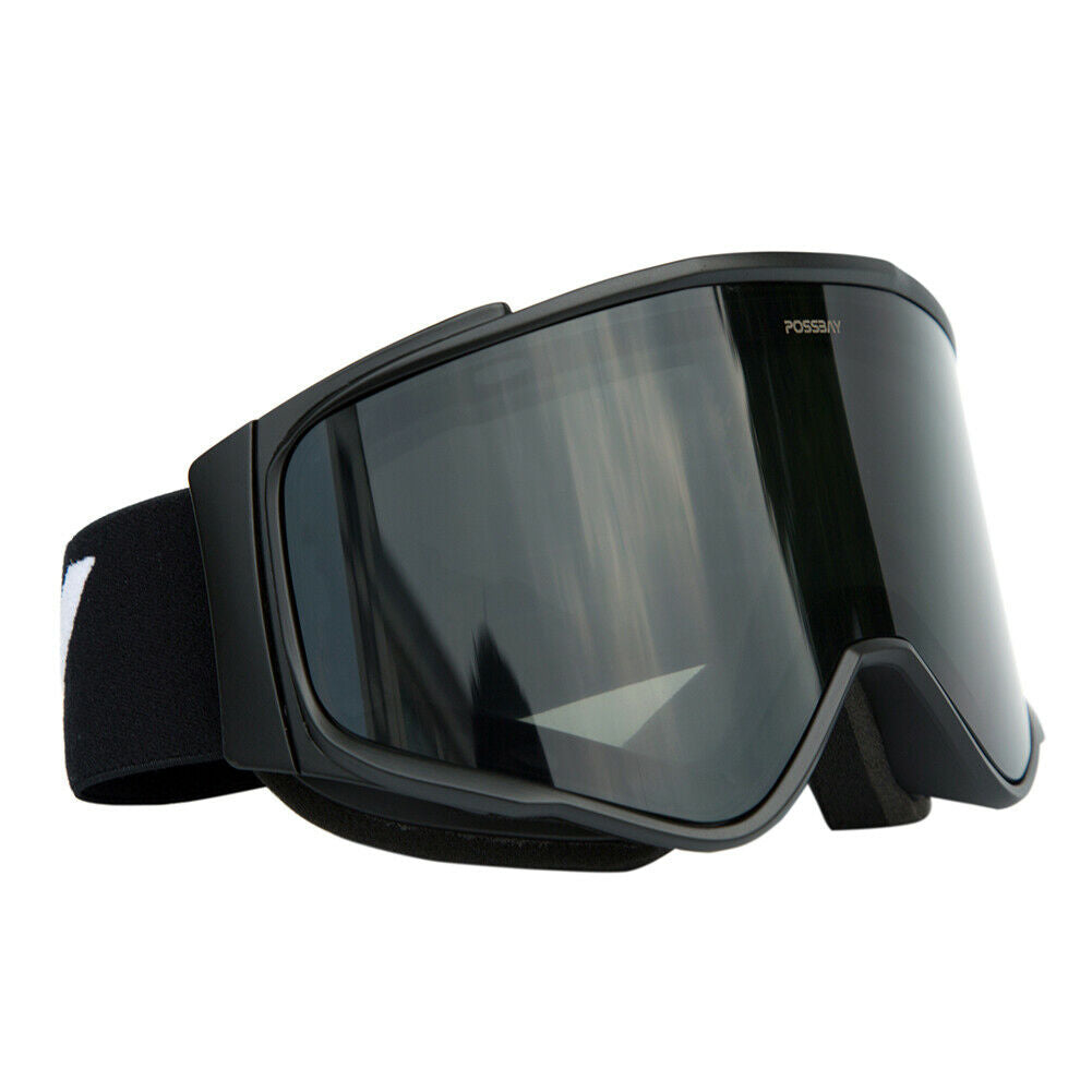 Matte Black Frame Snowboard Ski Snow Winter Sport Snowmobile Goggles Eyewear