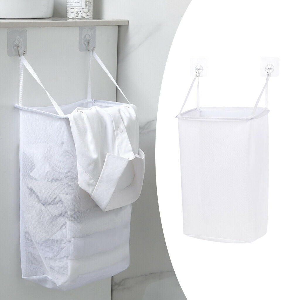 Portable Wall Hanging Laundry Basket Storage Bucket Dust Basket Save Space