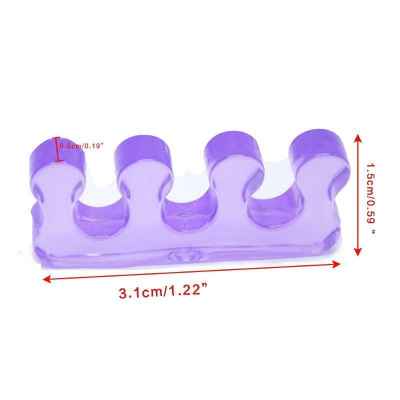 2Pcs/Pair Soft Silicone Toe Separator Flexible Finger Spacer Manicure Pedicure