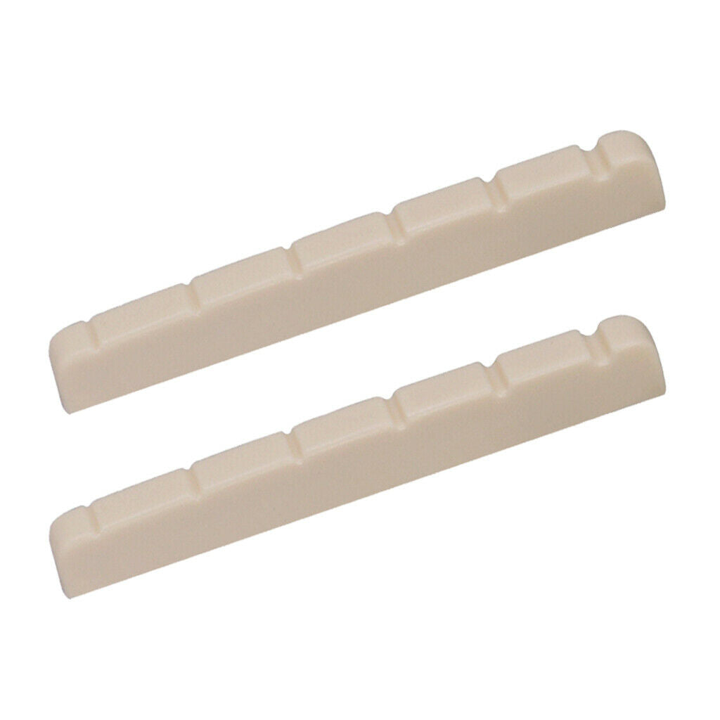 New Tech 6 String Bass Guitar Nut Saddle & Nut Guitar Replacement White