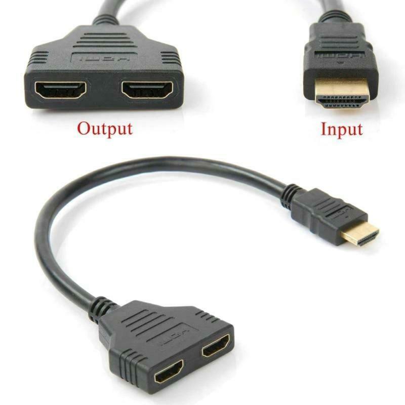 HDMi-Compatible 2 Two Port Y Splitter High-def 1080P 1 Male To Double Female