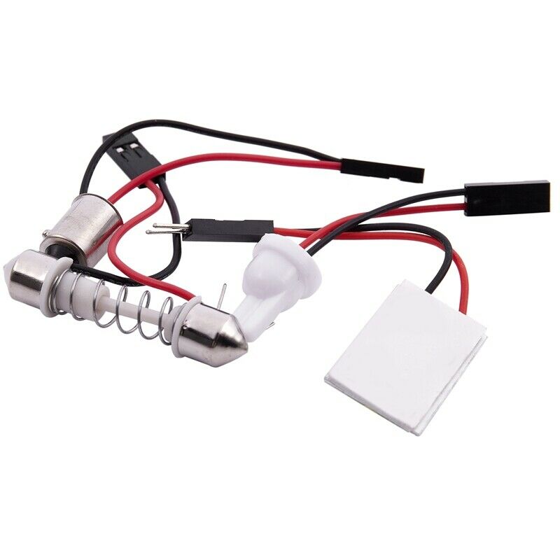 Auto Super Bright White 18 COB LED Light Bulb Panel + T10 Festoon Adapters I9VV6