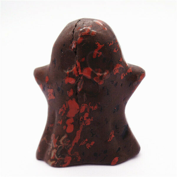 43x35x19mm Natural Rainbow Jasper Carved Ghost Decoration Statue Decor HH7930