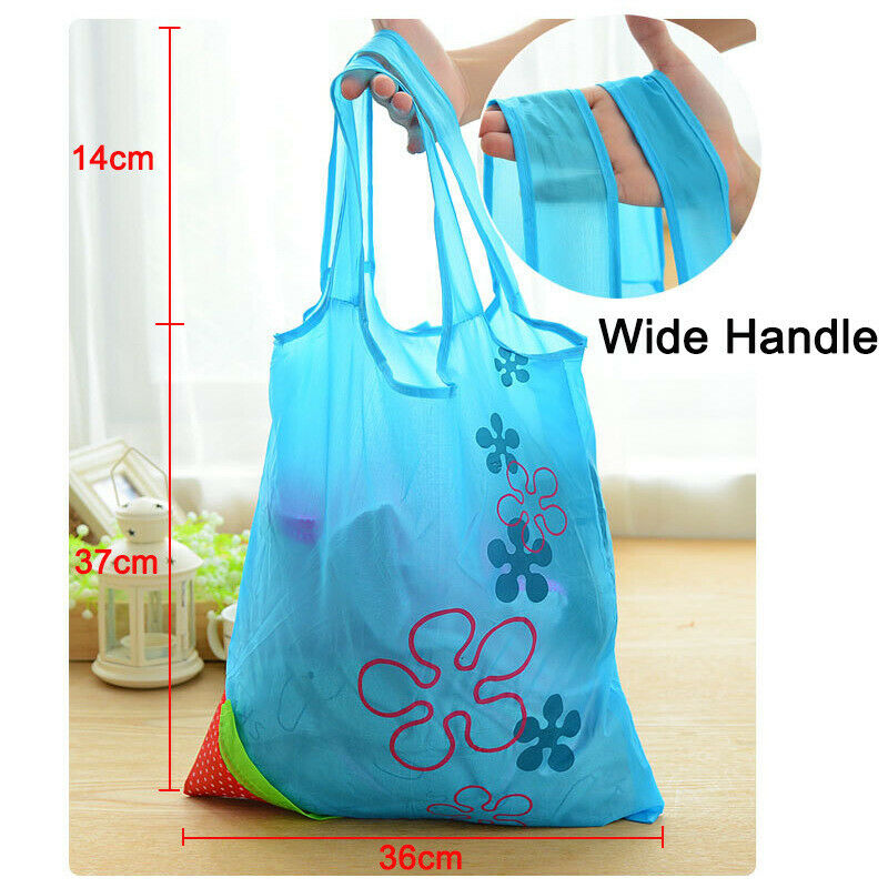 Recycle Nylon Strawberry Shopping Bag Travel Folding Reusable Tote Handbag Bags