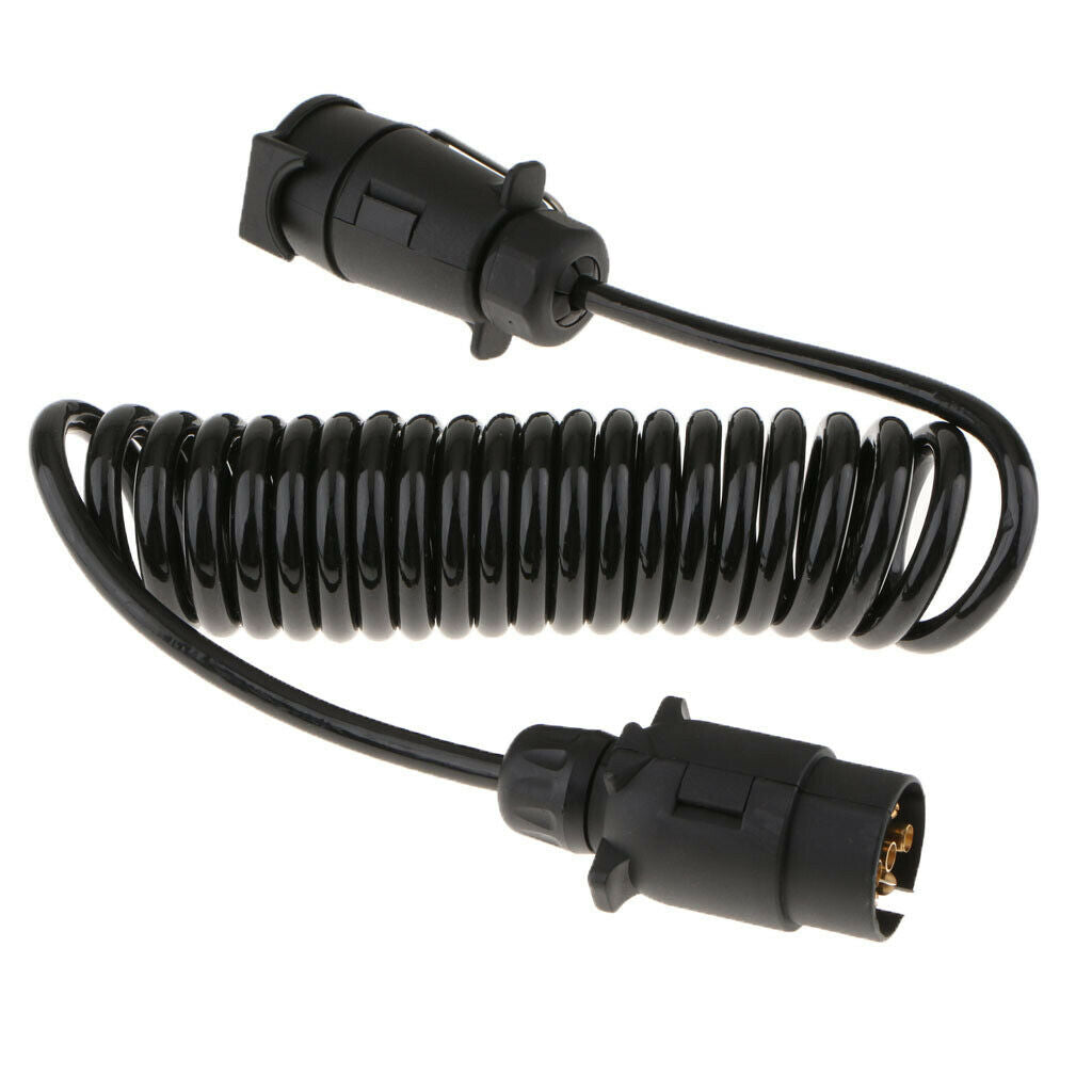 7 Pin to 7 Pin Round Trailer Boat RV Connector Plug Light Adapter 2 Meters