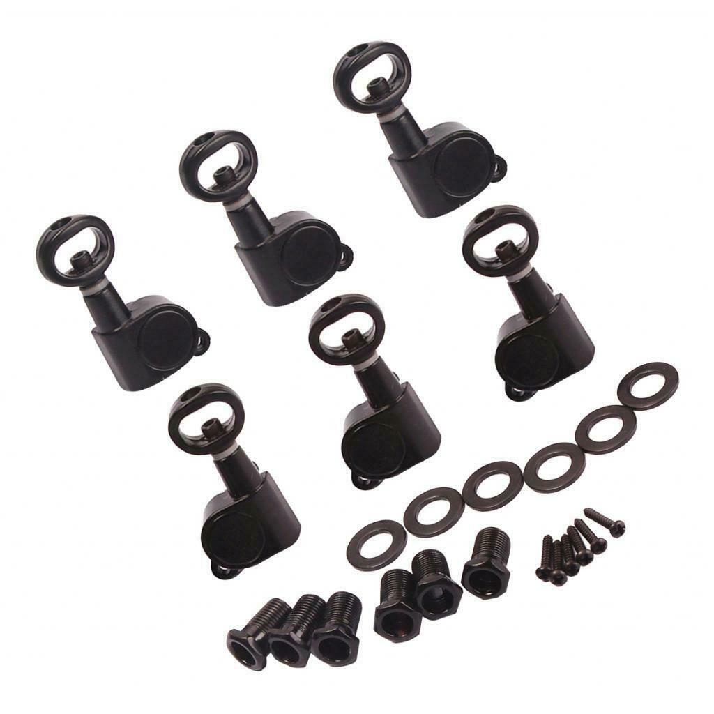 Black Guitar Tuning Pegs 3R 3L Tuner Machine Head for Electric/Acoustic