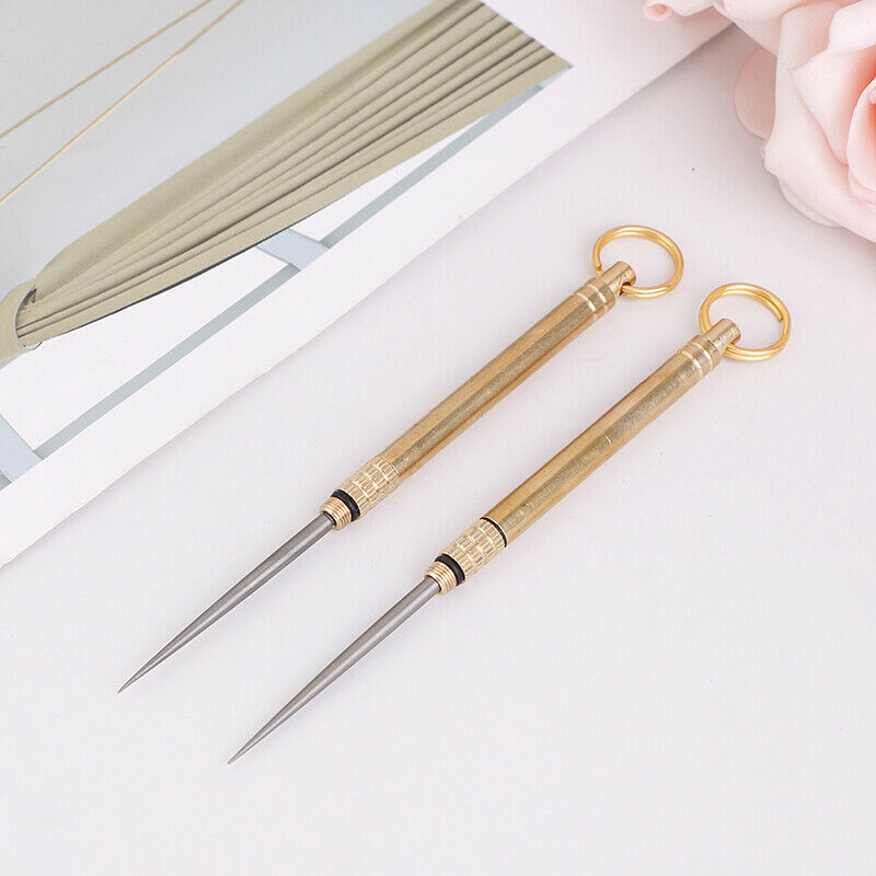 Titanium Alloy Toothpick Fruit Fork Keychain Camping Tool Toothpick Outdoor BDA