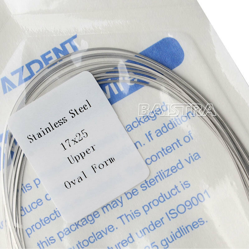 100X Dental Orthodontic Stainless Steel Arch Wires Rectangular 17X25 Upper
