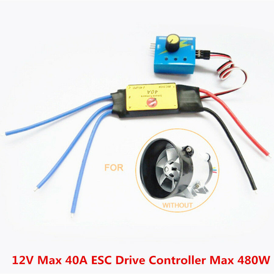 12V 40A ESC Drive Controller 480W for Car Turbine Power Booster Turbo Charger