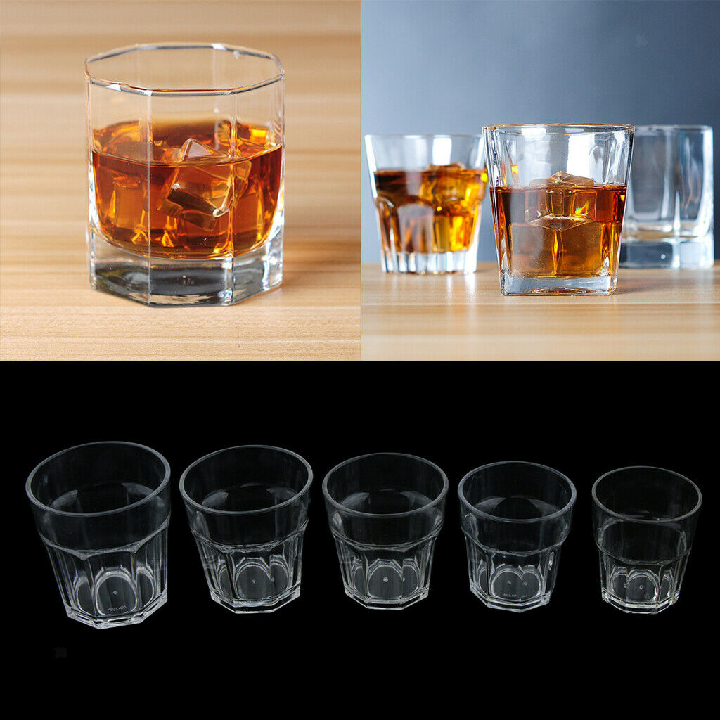 2 Pcs 210ml Acrylic Tumbler Soda Cups Drinking Glasses Water Tea Juice