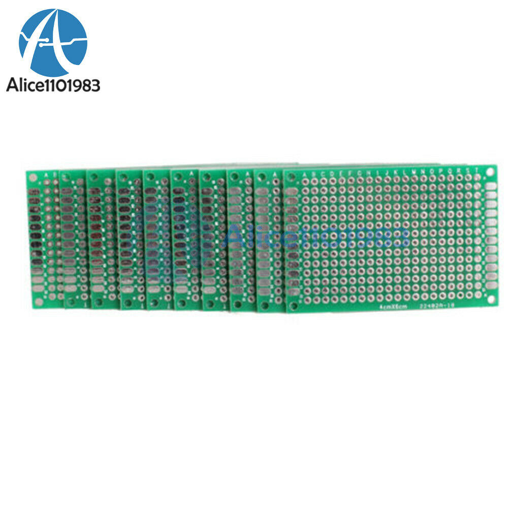 20PCS Double Side Prototype PCB Tinned Universal Breadboard 4x6cm 40mmx60mm FR4