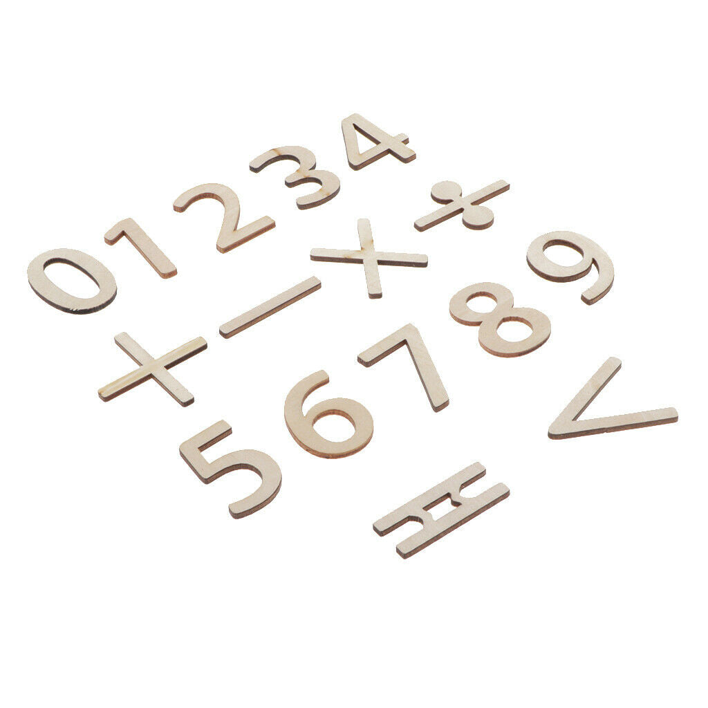 16x Wood Numbers Embellishments Wedding Party Decorations Crafts Gifts