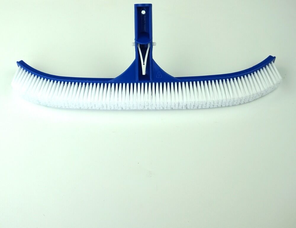 Crystal Pool Brush, Heavy Duty Balance Living Swimming Pool Wall Brush 18"Curved