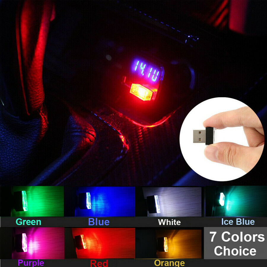 3pcs Mini Auto Lamp Bulb USB LED Car Interior Light Neon Atmosphere Ambient