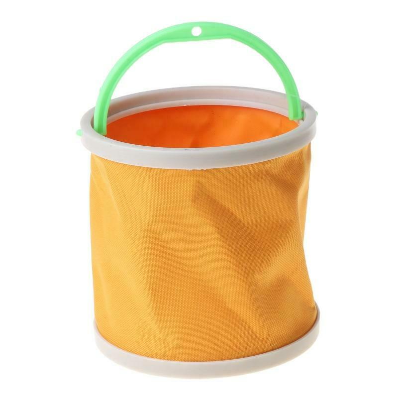 Fishing Bucket Canvas Round Folding Outdoor Portable 14cm Storage Camping Hiking