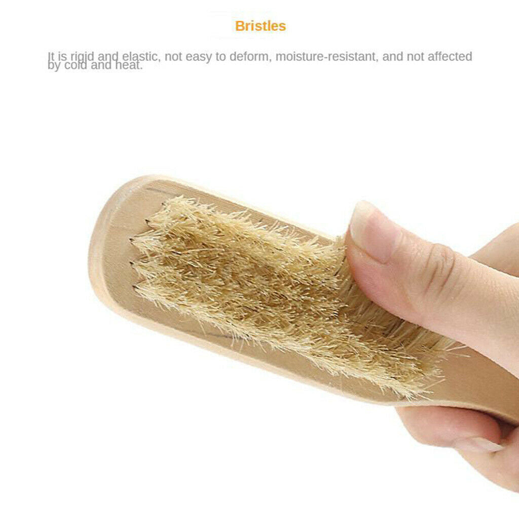 Practical Double Sided Wood Foot Care Bristle Brush Remover Pedicure Tool