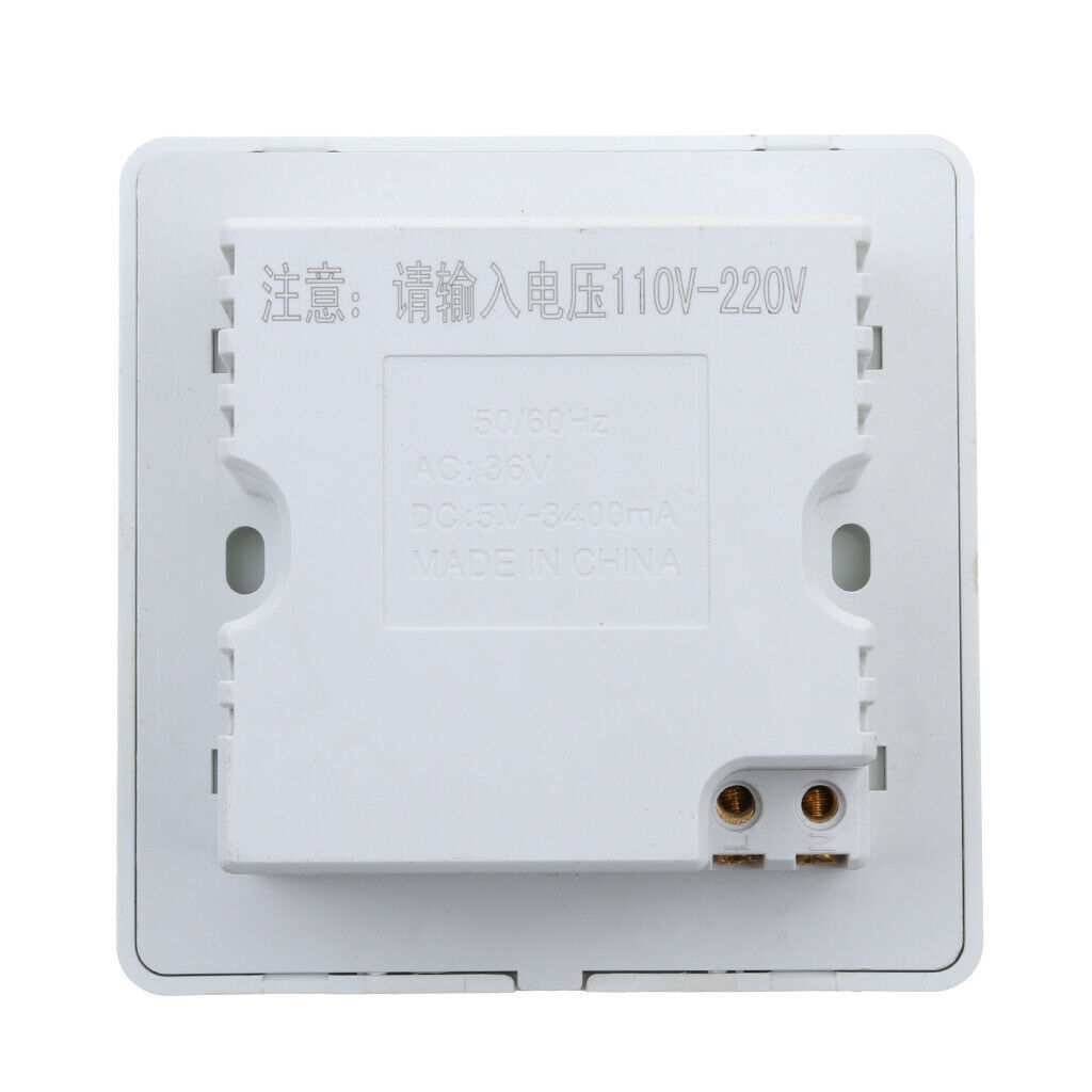 USB Wall Charger Outlet Power Socket Plate Panels Switch 3.4A 6 Port