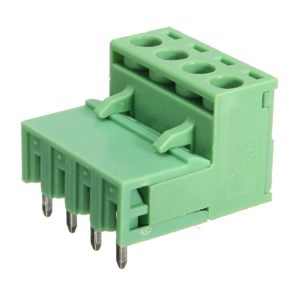 10X 2EDG 4Pin Plug-in Screw Terminal Block Connector 3.81mm Pitch Right AnglS WF
