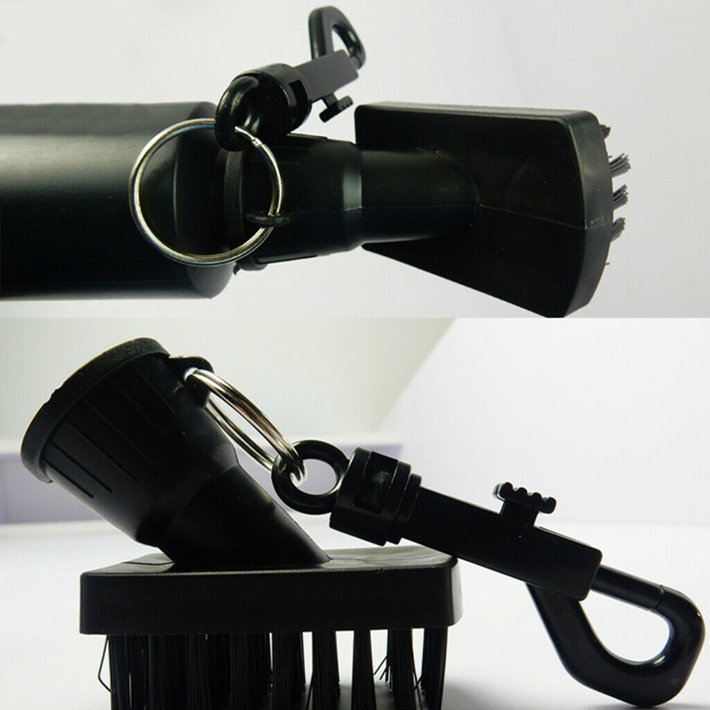 Golf Brush and Club Groove Cleaner Attaches to Golf Bag Ball Washer Grip