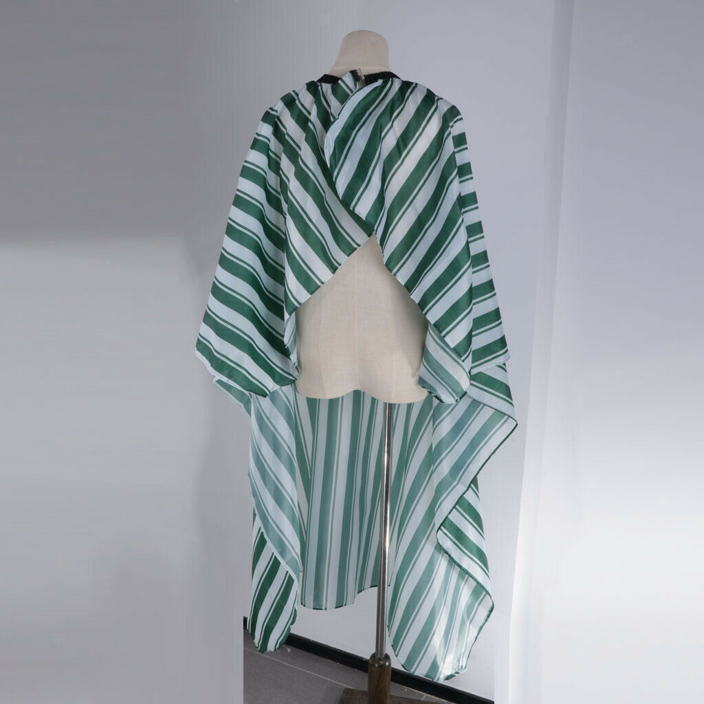 2 Pieces Nylon Stripe Hairdressing Cutting Cape Styling Salon Cape Cloak