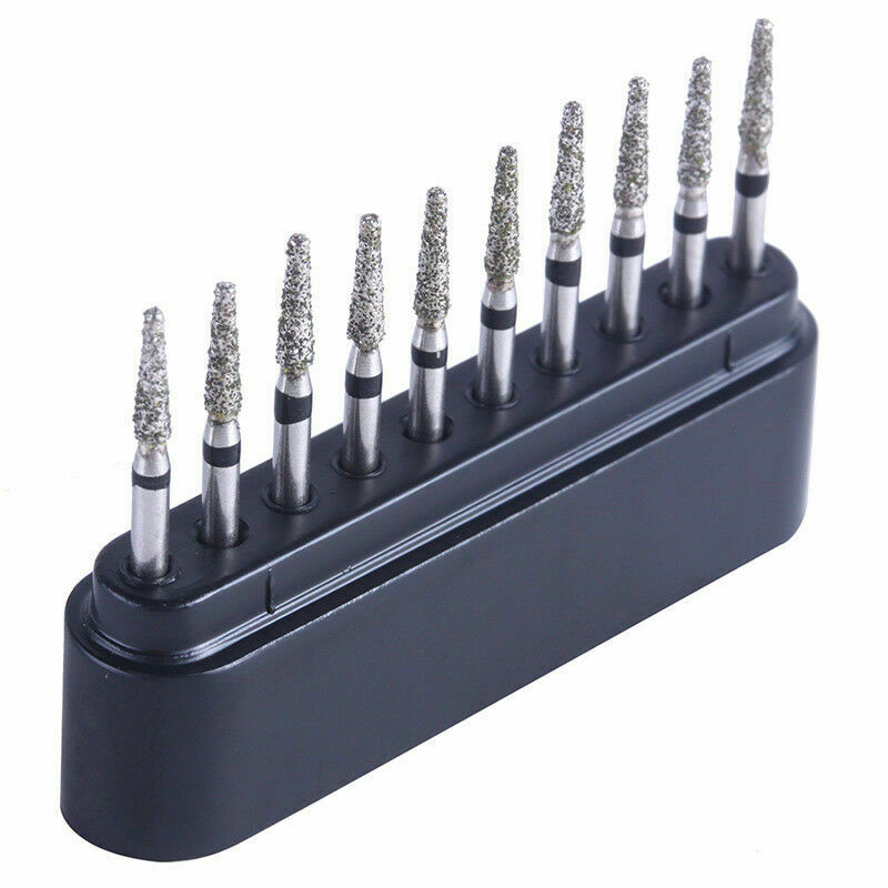 100 Packs Dental Diamond Burs FG Super Coarse Flat TF-21S For Turbine Handpieces
