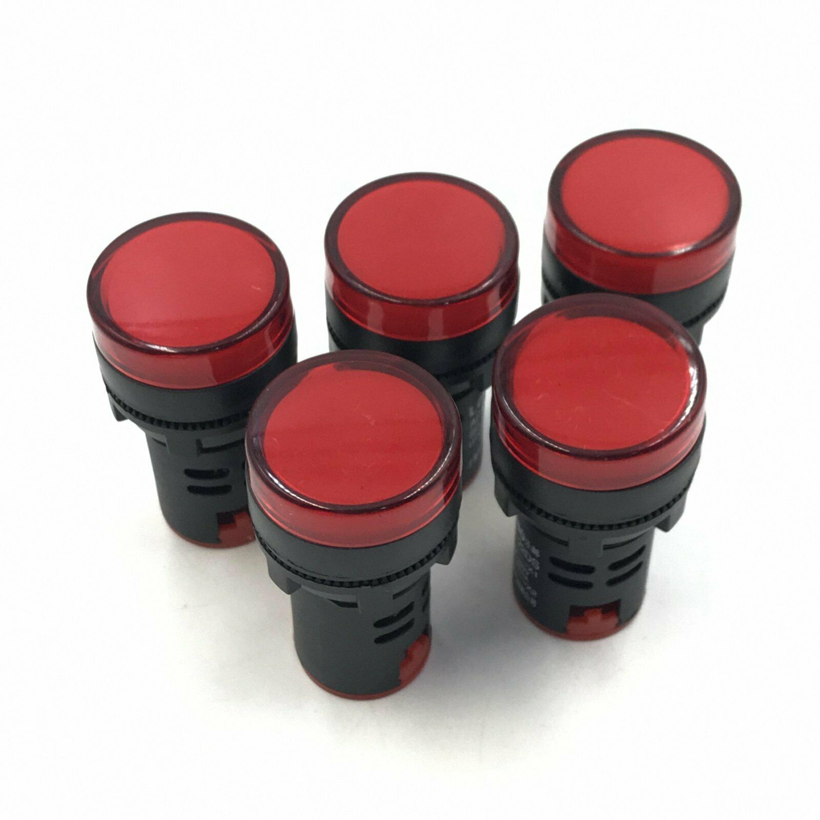 5pcs Red 220V LED Indicator Pilot Signal Light Lamp 22mm [M_M_S]