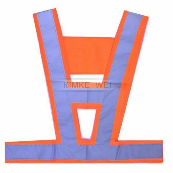Orange High Visibility Safety Vest with Reflective Tape New