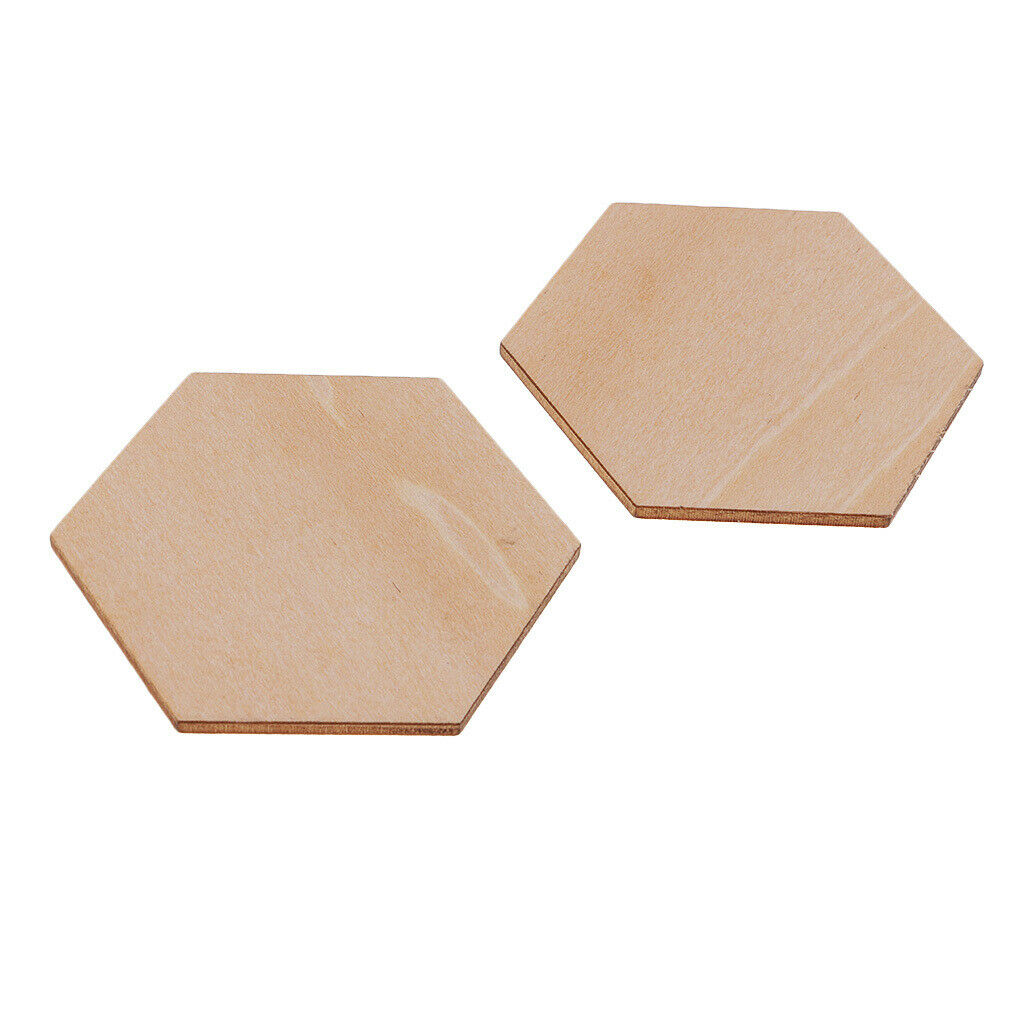 50 pieces of 60 mm hexagon wooden discs for decoration ornaments