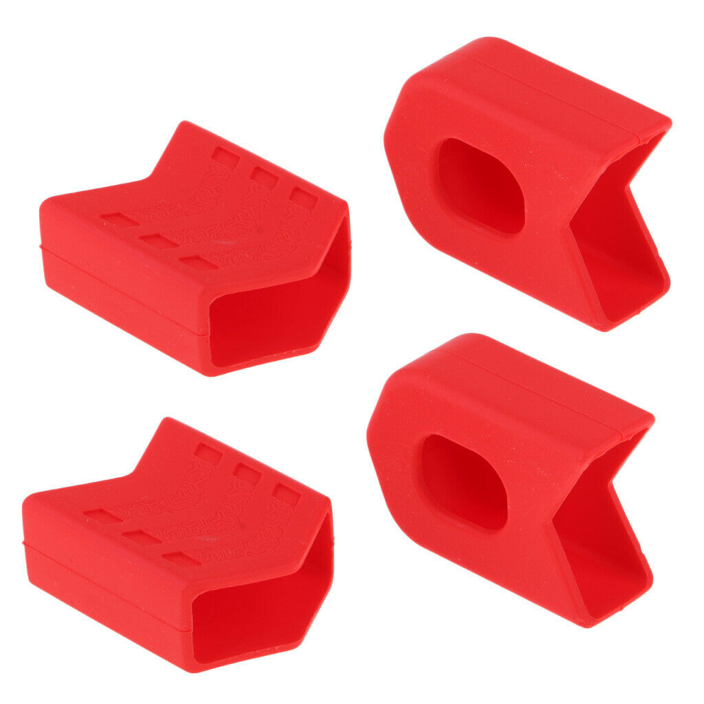 1 Set (4PCS) Bicycle Crank Protector Bike Cycling Crankset Protectors Red
