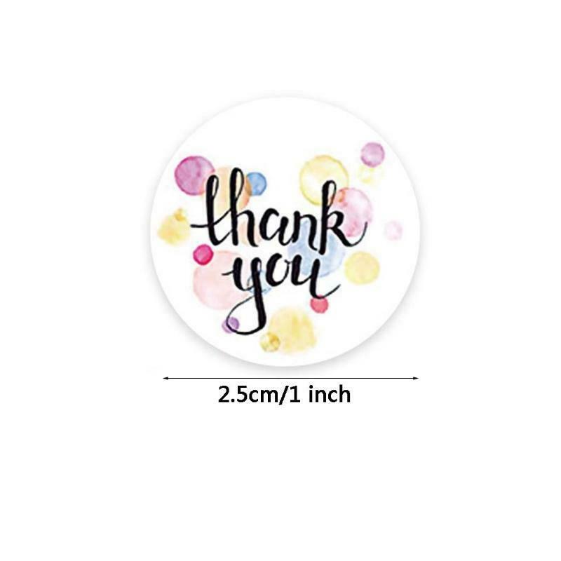 500pcs Round Thank You Stickers Package Seal Labels Wedding Party Scrapbooking