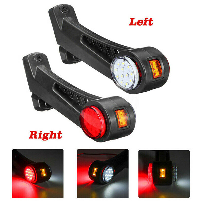 1Pc 12V 24 LED Side Marker Light Outline Stalk Lamp For Trailer Truck Van Lor.DD